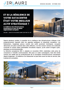 Extrait illustration article JERLAURE – Résilience Datacenter Illustration d’une actualité sur la résilience des Datacenters et la directive NIS 2